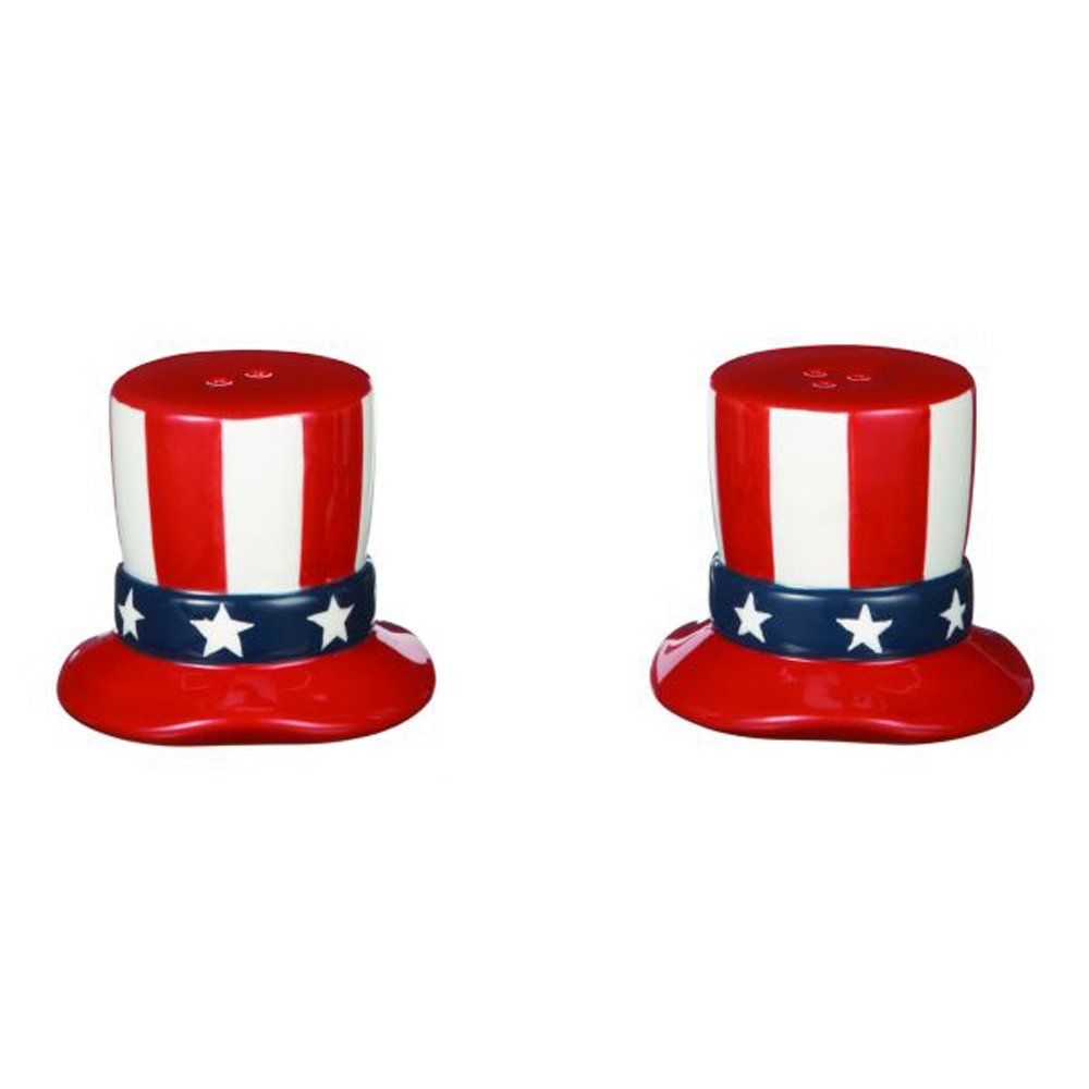 Uncle Sams Hat Patriotic Salt & Pepper Shakers 