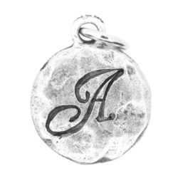 Monogrammed Charms Silver Tone