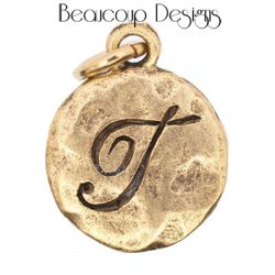 Gold Monogram T by Beaucoup Designs