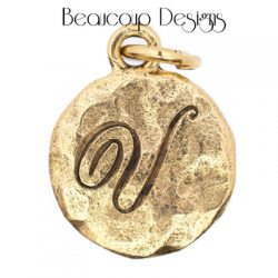 Gold Monogram V by Beaucoup Designs