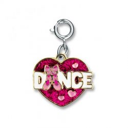 Charm It! Glitter Dance Heart Charm by High IntenCity CICC1167