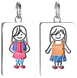 Girl Charm Tag Blank