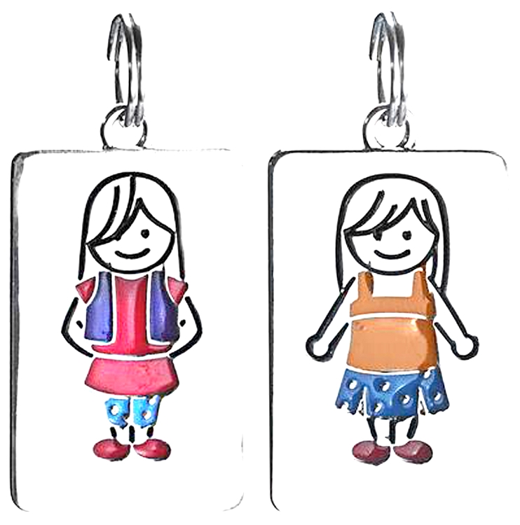 Girl Charm Tag Blank